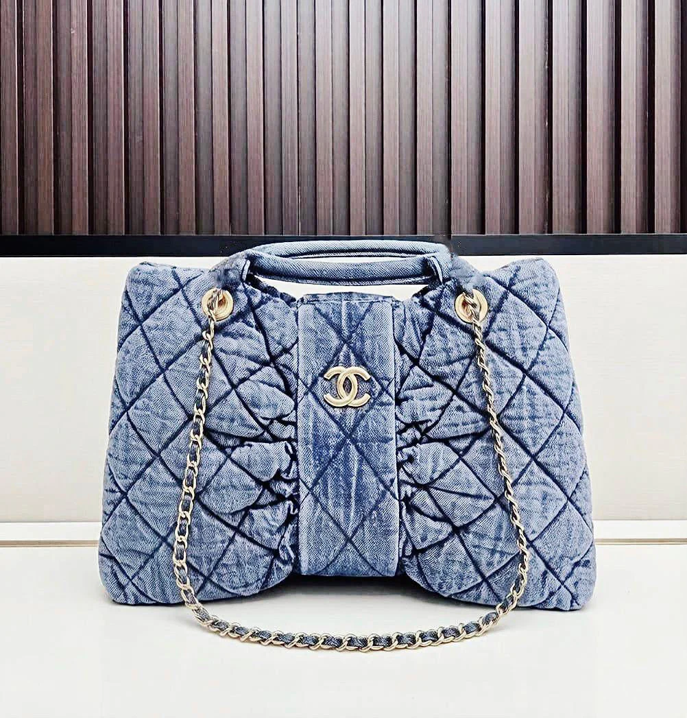 Chanel Bag | Bow Bag Blue Washed Denim
