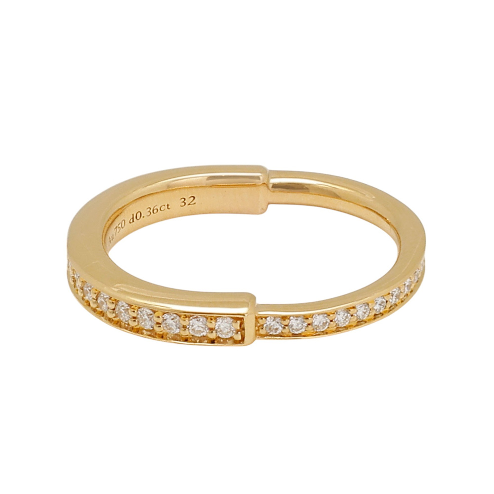 Tiffany & Co. Lock Ring 18K Yellow Gold Diamond 72343700
