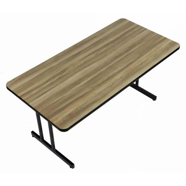 Correll  1.25 in. High Pressure Rectangular Top Computer & Training Tables - Colonial Hickory - 30 x 60 in.