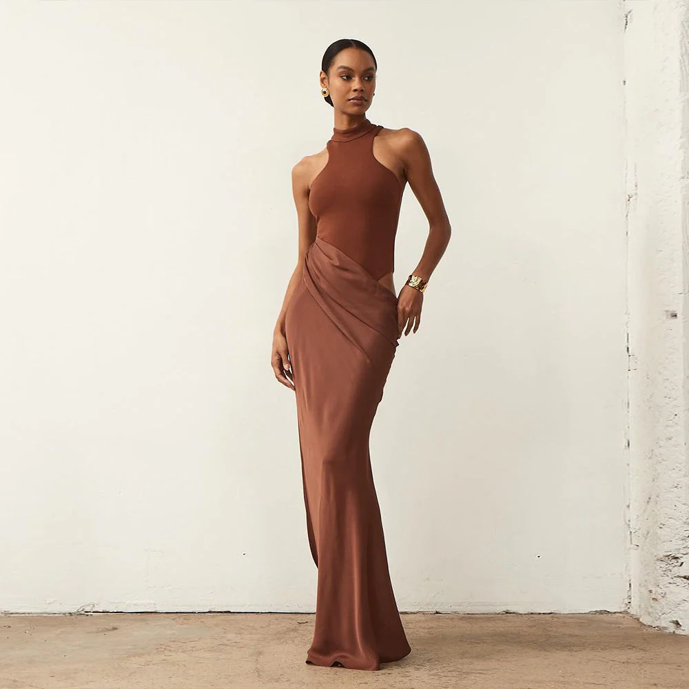 Halter Neck Cut-Out Maxi DressClistos