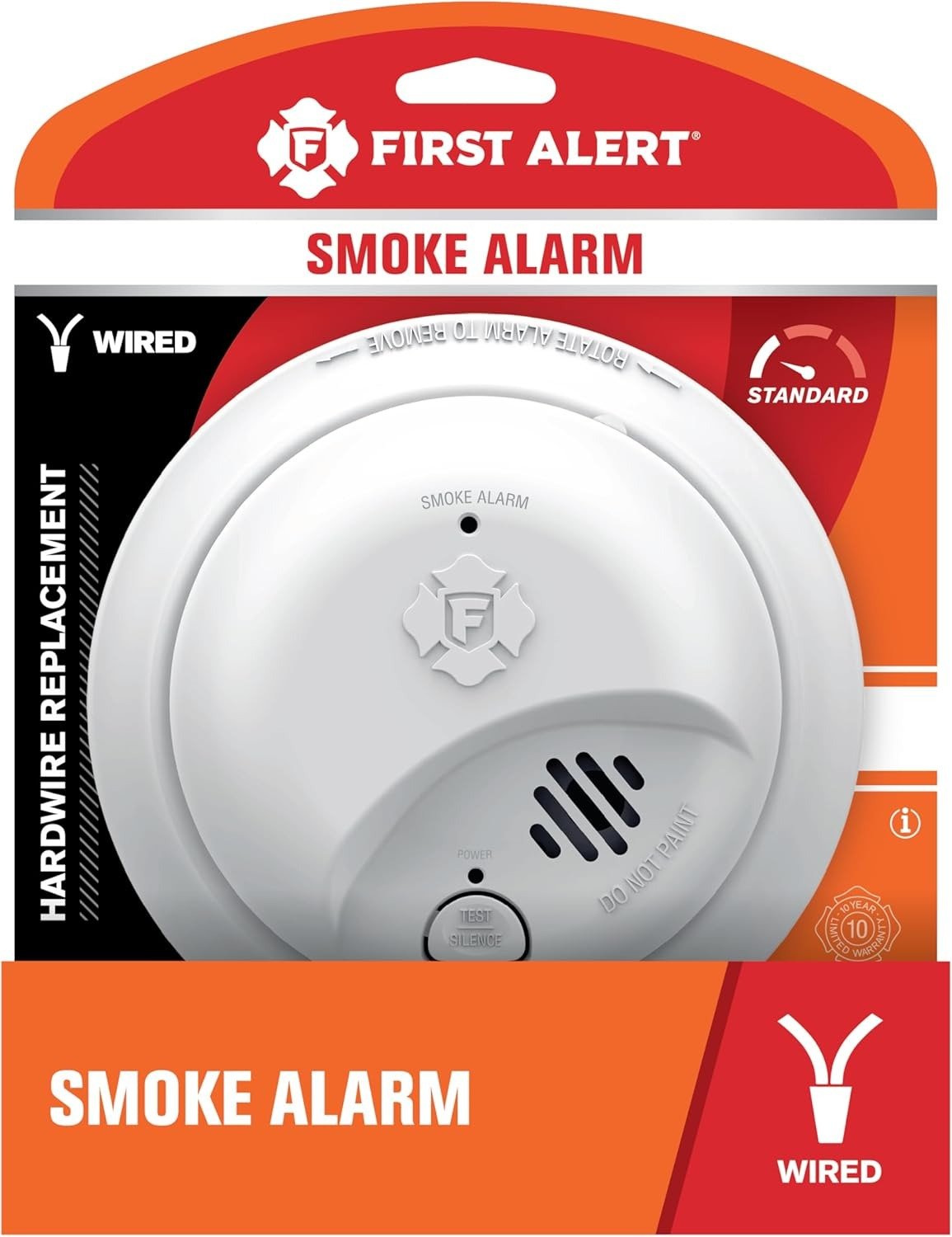 Hardwire Interconnect Smoke Alarm with Battery Backup, 6-Pack