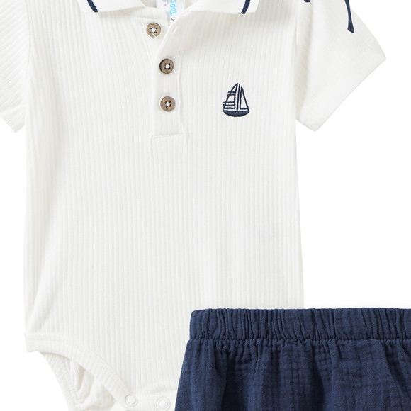 Topomini Newborn Set mit Body, Shorts und Mütze