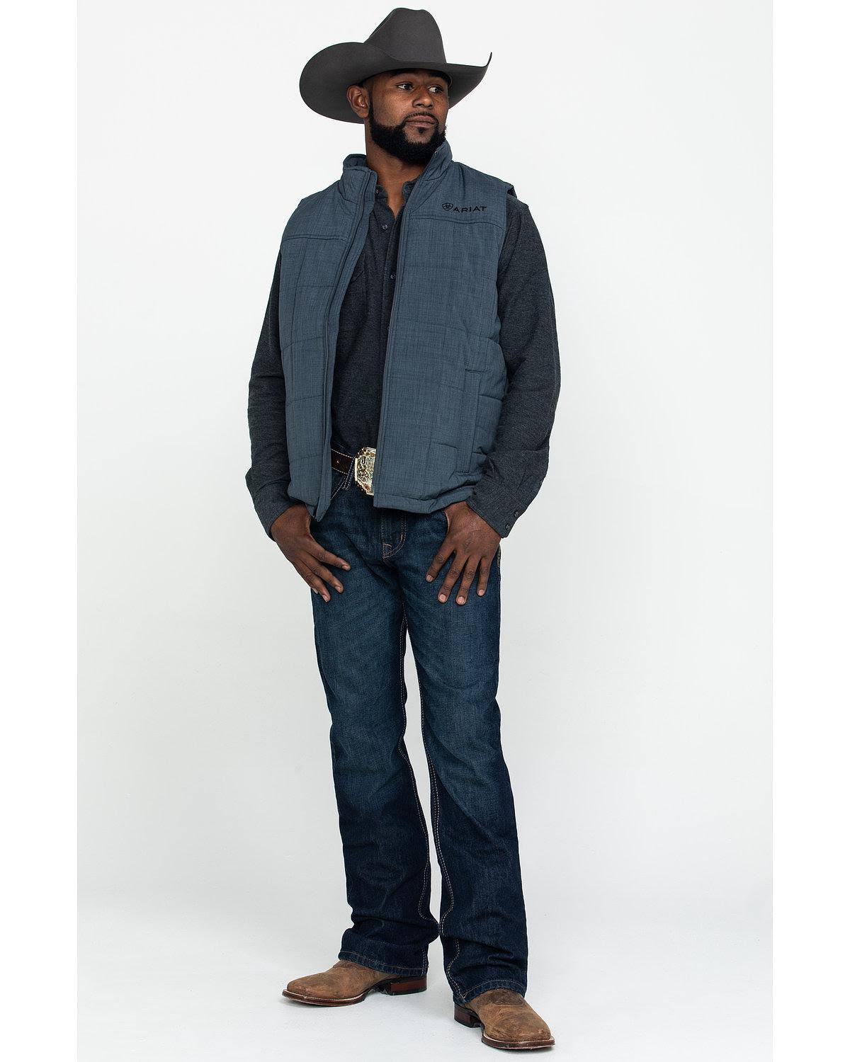 Ariat Men&s Crius Insulated Vest, Slate Heather
