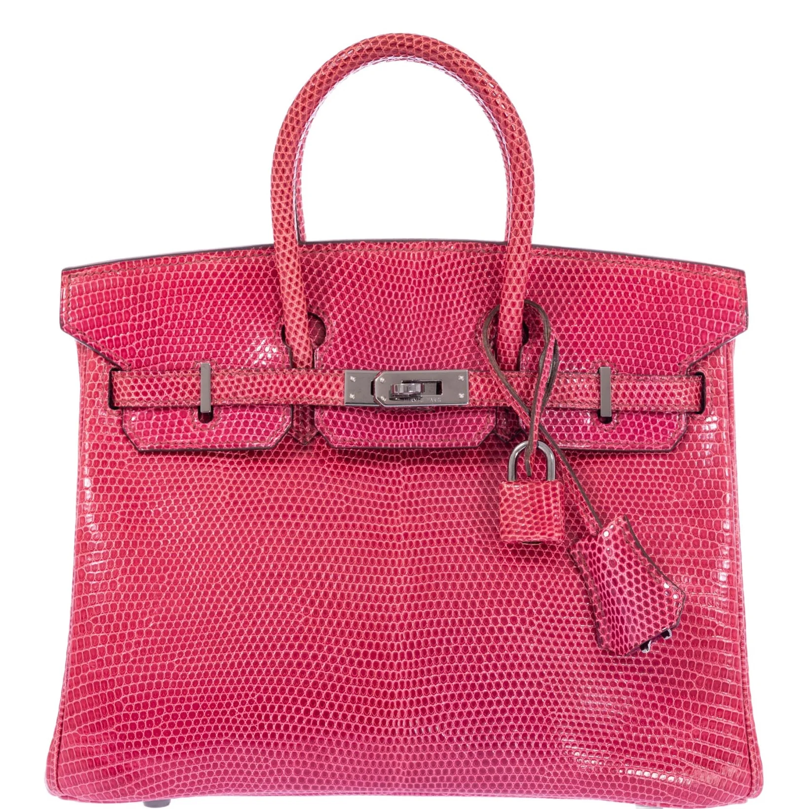 Hermès Birkin 25 Fuchsia Lizard Palladium Hardware