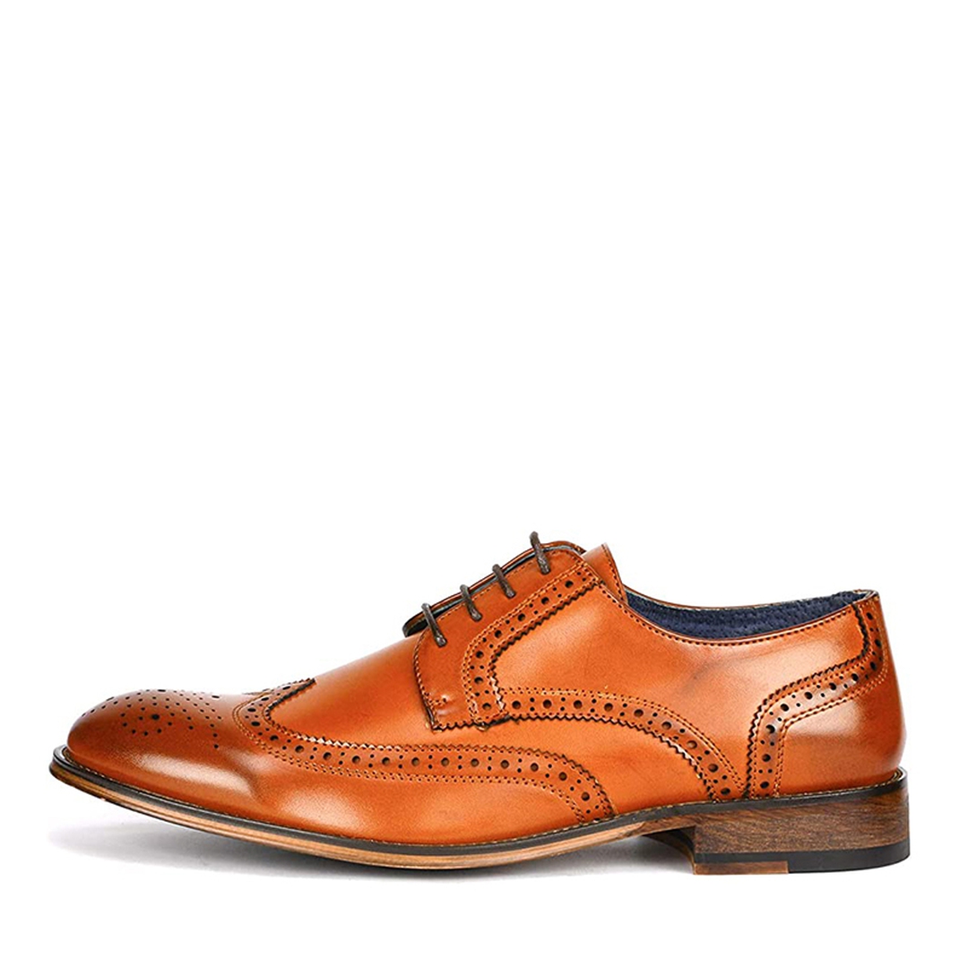 Men's Classic Wide Wingtip Dress Shoes
