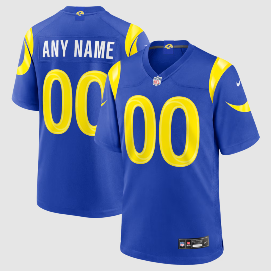 Men's Los Angeles Rams Royal Alternate Custom Game Jersey
