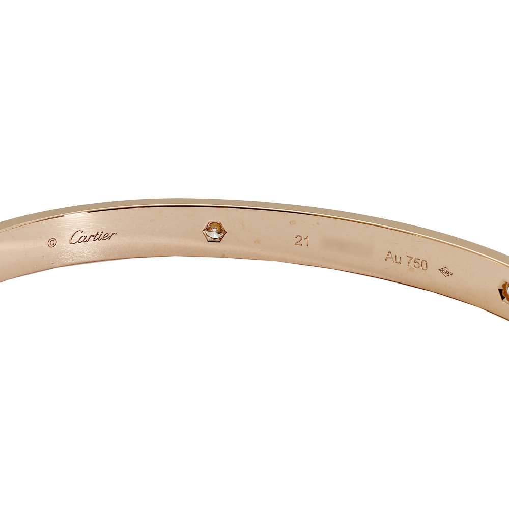 Cartier Love Bracelet 18K Rose Gold Diamond