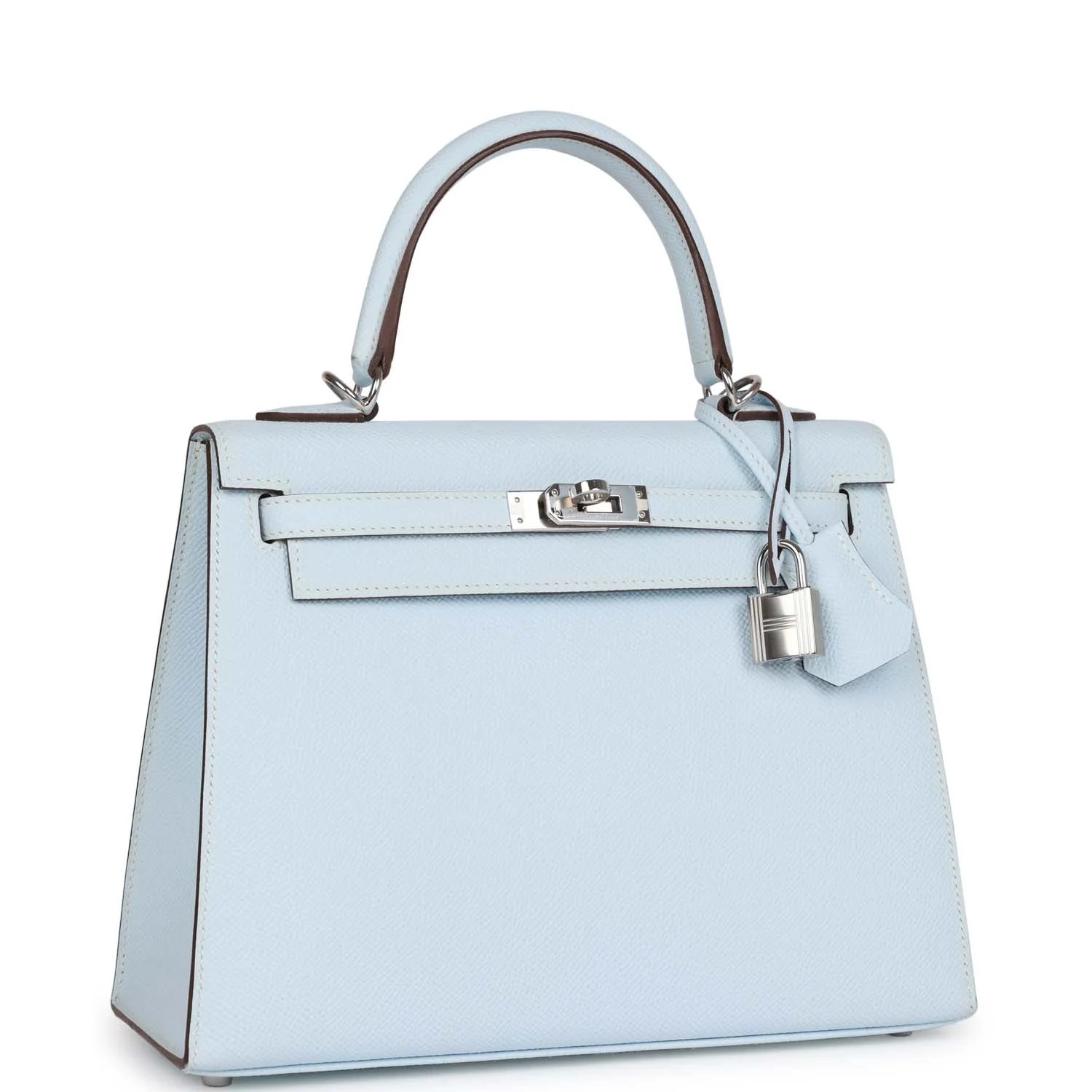 Hermes Kelly 25 Bag In Mist Blue Epsom Leather For Women 25cm/10in