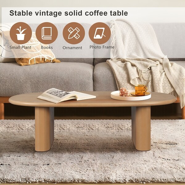Roomfitters 51'' Tapered Tabletop Coffee Table,Natural Wood
