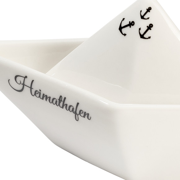 My Home Großer Dekoaufsteller in Segelboot-Form