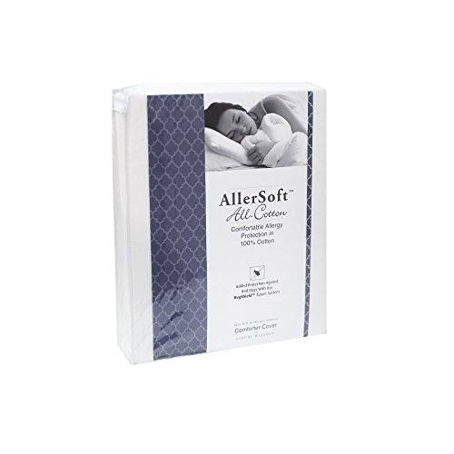 Allersoft 100-percent Cotton Bed Bug Dust Mite Allergy Control Duvet Protector Jumbo Queen