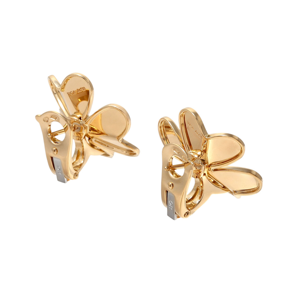 Van Cleef & Arpels Frivole Earrings 18K Yellow Gold VCARB65900