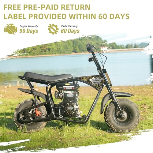 Oryxearth 105cc 4-Stroke Dirt Off Road Trail, 28mph, Gas Powered Mini Bike with Automatic Transmission and Pull Start for Adult and Teens, Weight Support 185 LBS