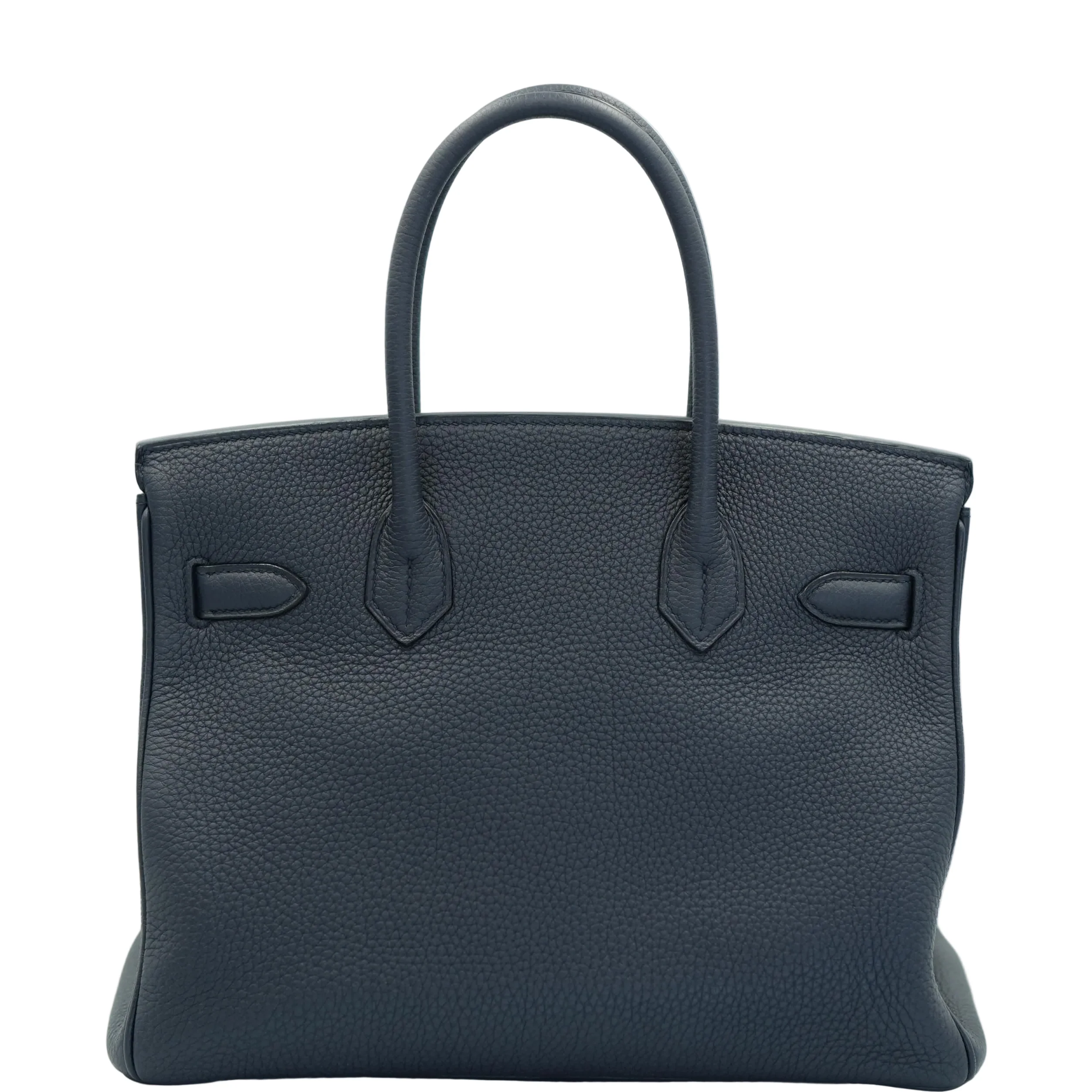 Hermès Birkin 30 Officier Bleu Nuit and Vert Cypress Togo Palladium Hardware