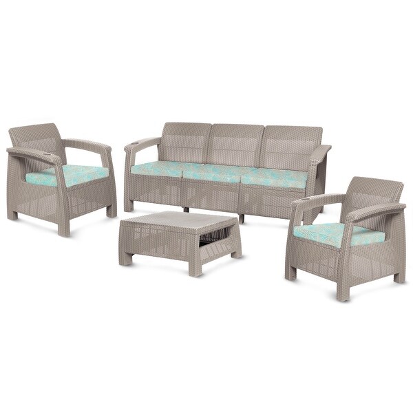 MQ FERRARA 4Piece Elegance Furniture Set with Luxury Seat Cushions