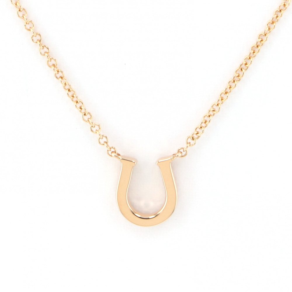 Tiffany & Co. Tiffany Pink Gold Horseshoe Necklace K18PG Diamond
