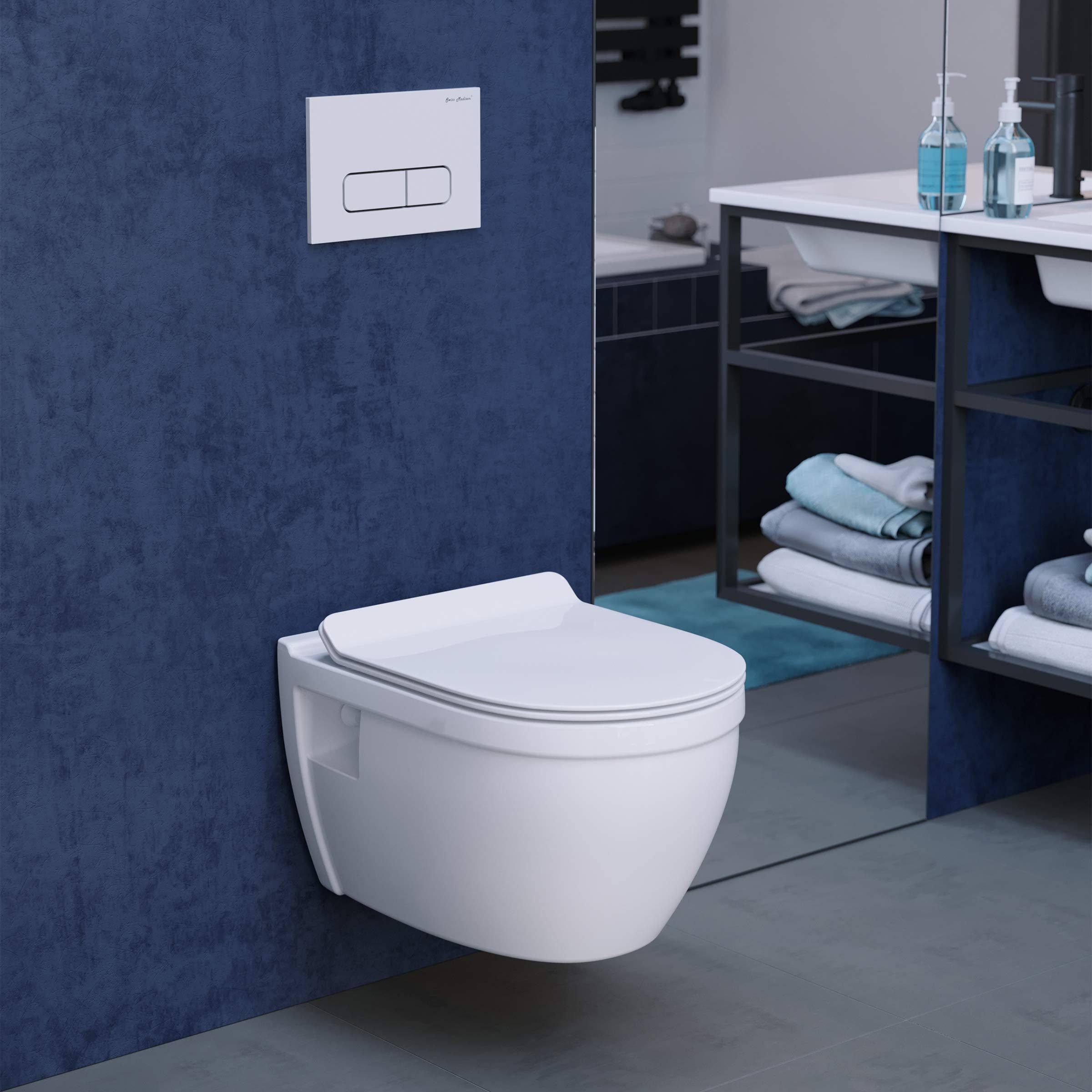 Swiss Madison Ivy SM-WT450 Wall Hung Toilet, Glossy White