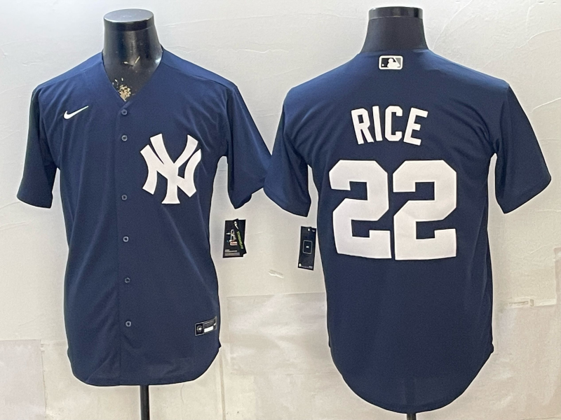 Men's New York Yankees Ben Rice #22 Navy Replica Player Jersey