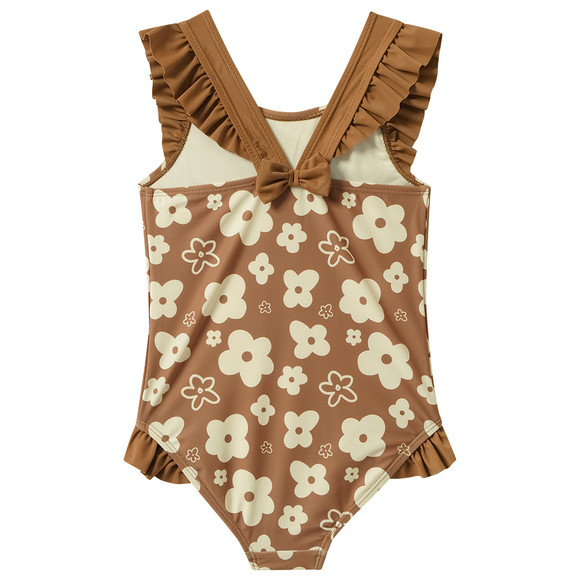 Famy Mädchen Badeanzug mit Blumen-Allover