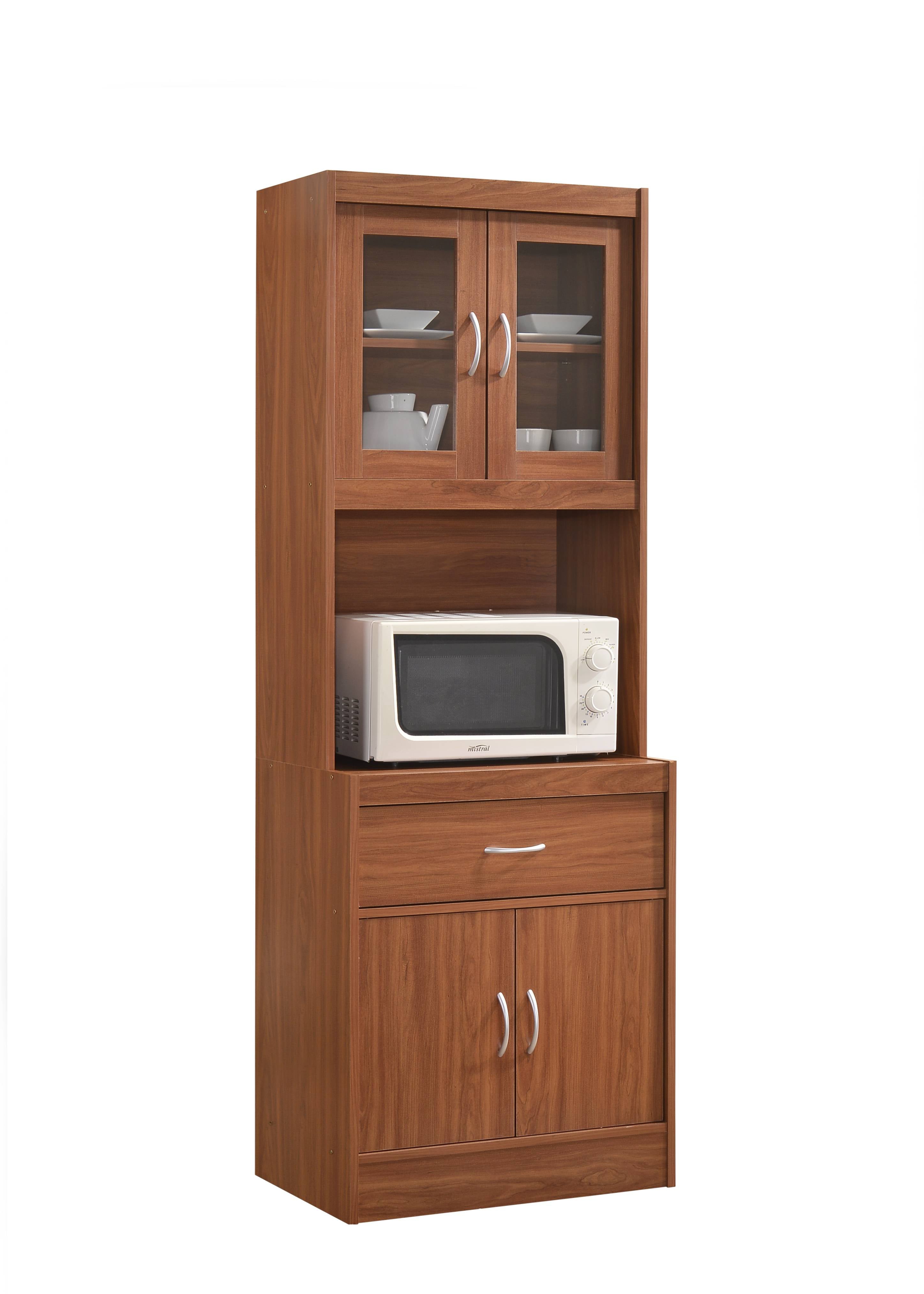 Hodedah Modern Kitchen Cabinet, Cherry