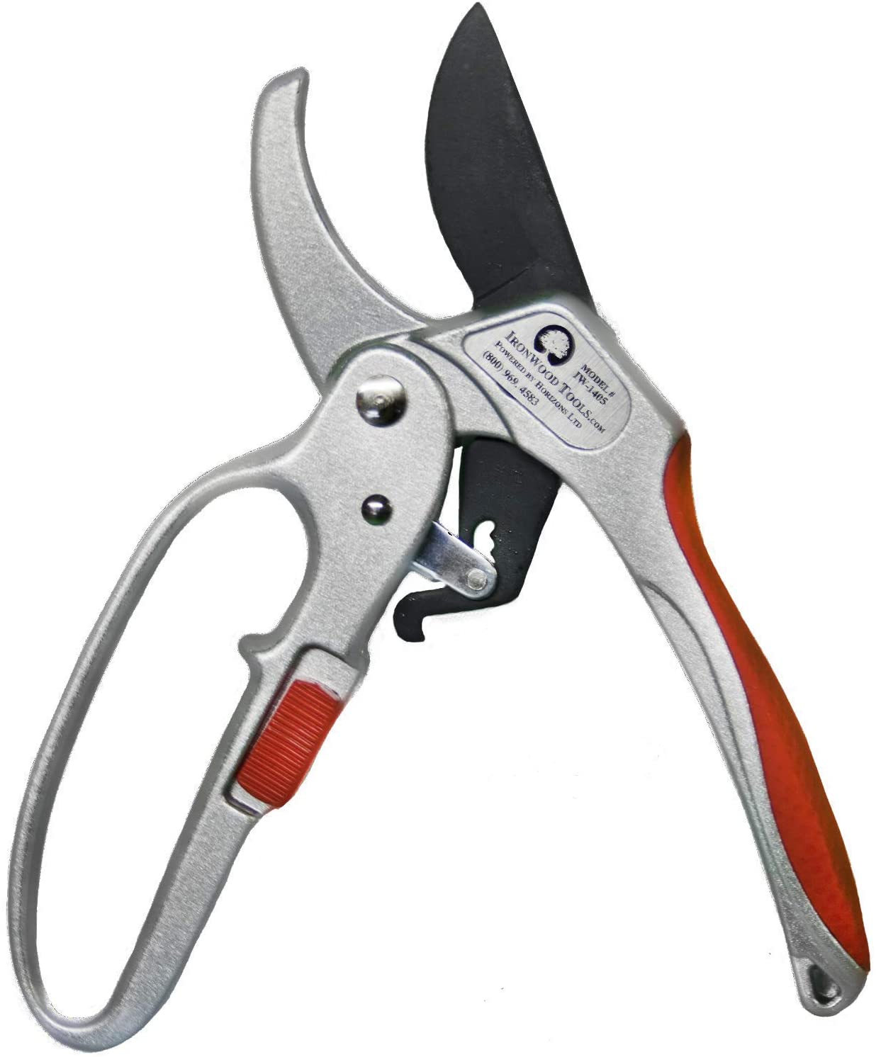 Ironwood Tool Company Ratchet Pruning Shears, Cuts up to 1″, for Weak Hands, Gardening Gift, H107