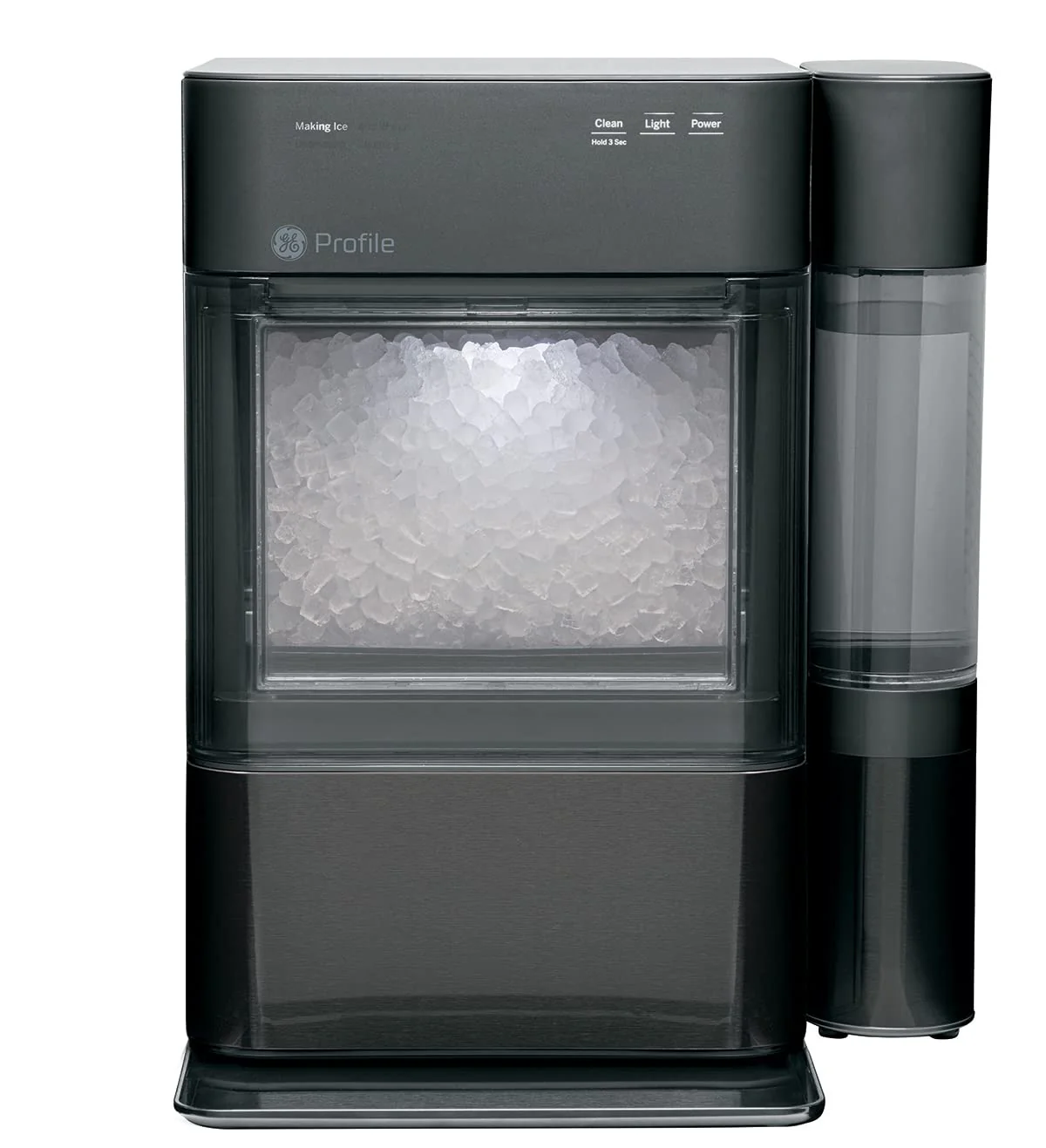 2026 Countertop Nugget Ice Maker | Ice Machine with WiFi Connectivity | Smart Home Kitchen Essentials | Black Stainless