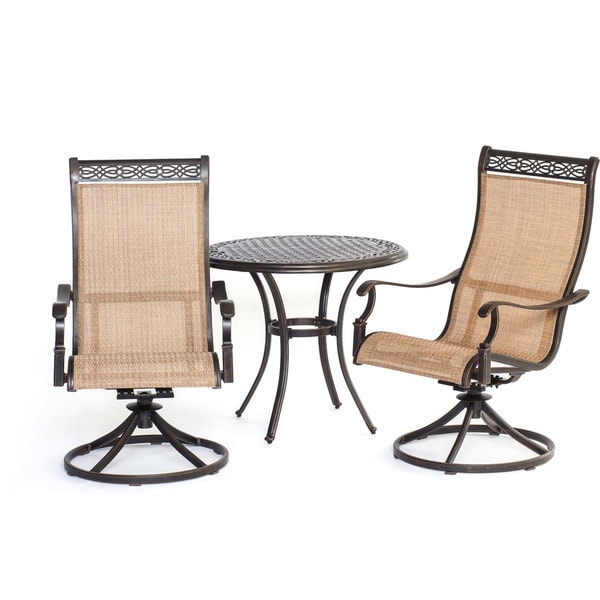 Cambridge Legacy Tan Aluminum 3piece Bistro Dining Set