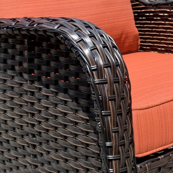 OVIOS 6piece Conversation Wicker Sectional Set with Table