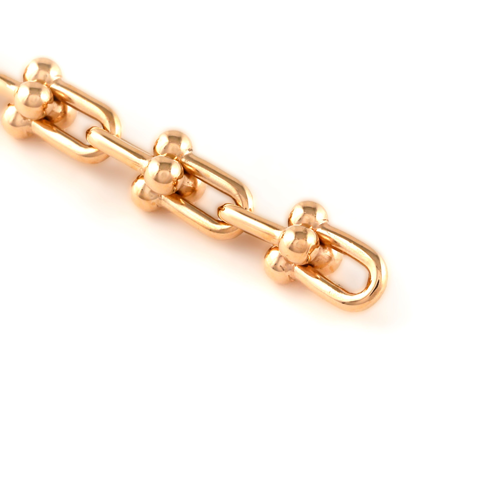 Tiffany & Co. Hardware Microlink Bracelet 18K Rose Gold 60416990