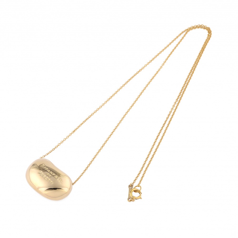 Tiffany & Co. Elsa Peretti Bean Necklace 18K Yellow Gold