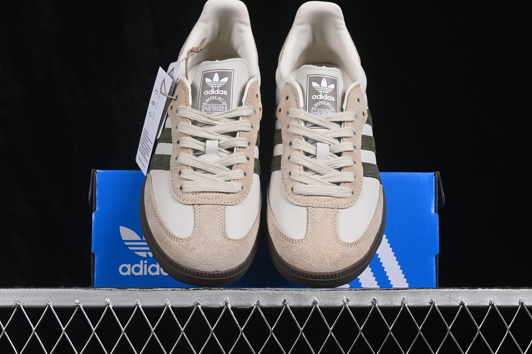 Adidas Samba Og Clover Casual Board Shoes Grey/Coffee JR0893