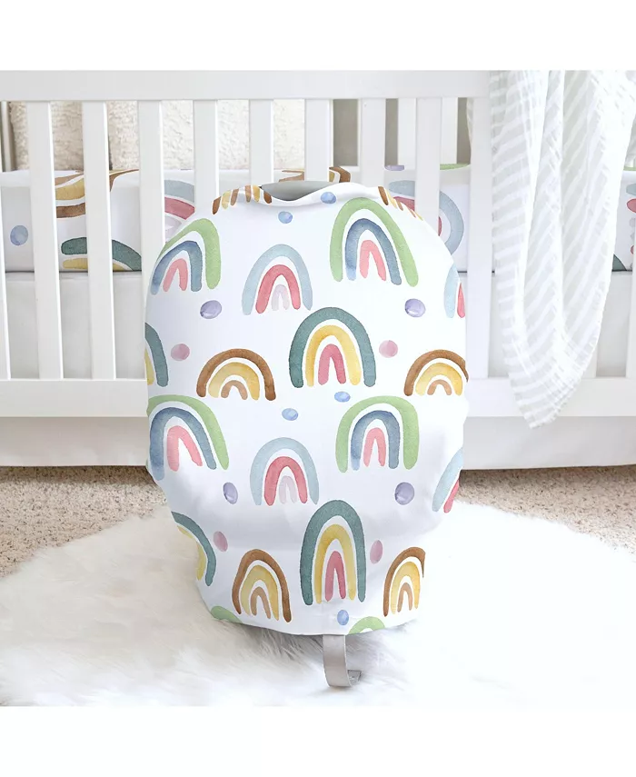 Honey Lemonade Multifunctional Nursing Cover Carseat Cover - Blue Rainbow