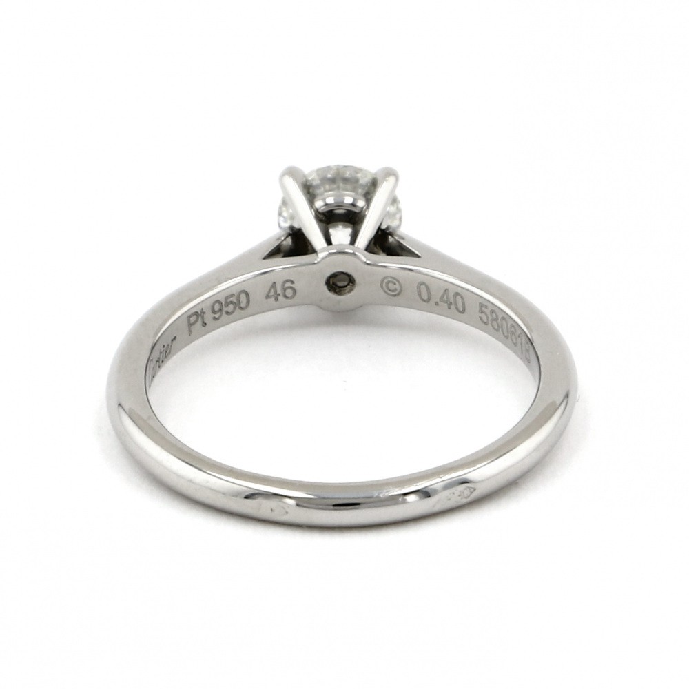 Cartier Solitaire Platinum Diamond Ring