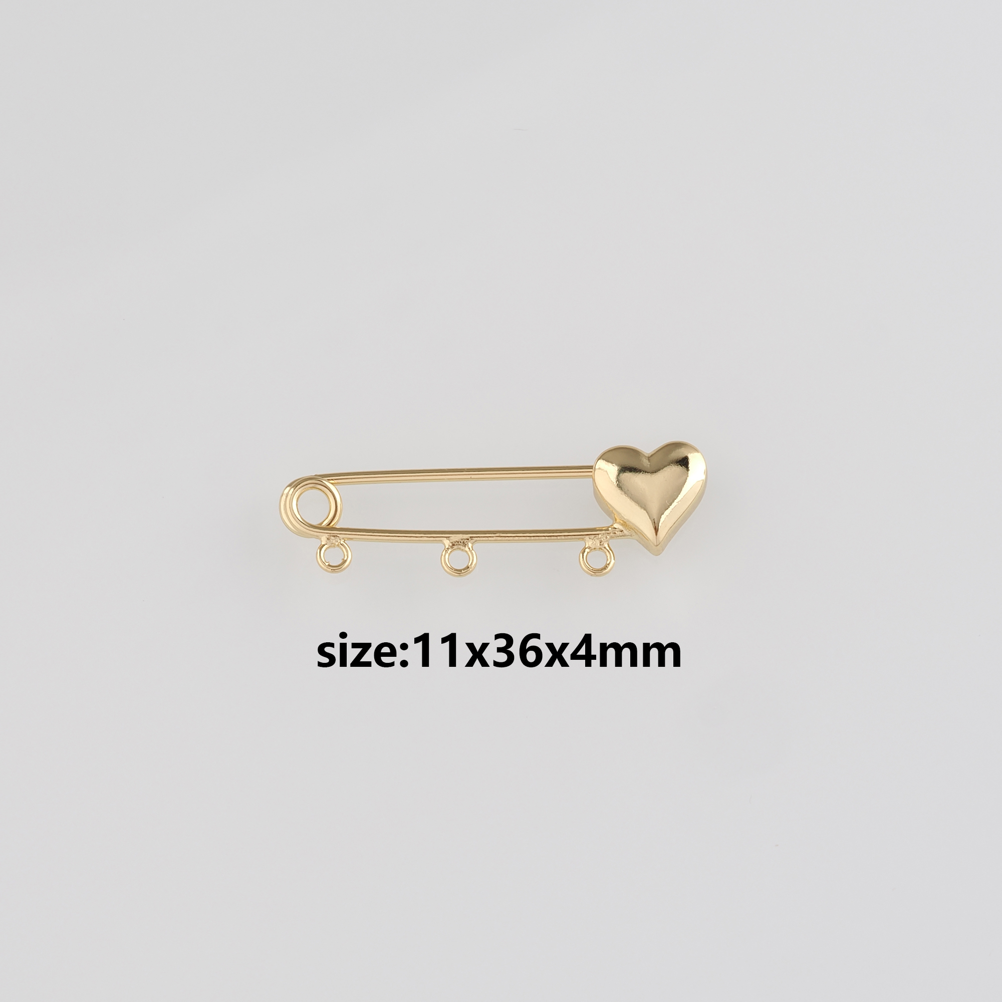 18K Gold Filled Safety Pin Pendant,Dainty Safety Pin Charm Earrings Necklace for DIY Jewelry Making Supply