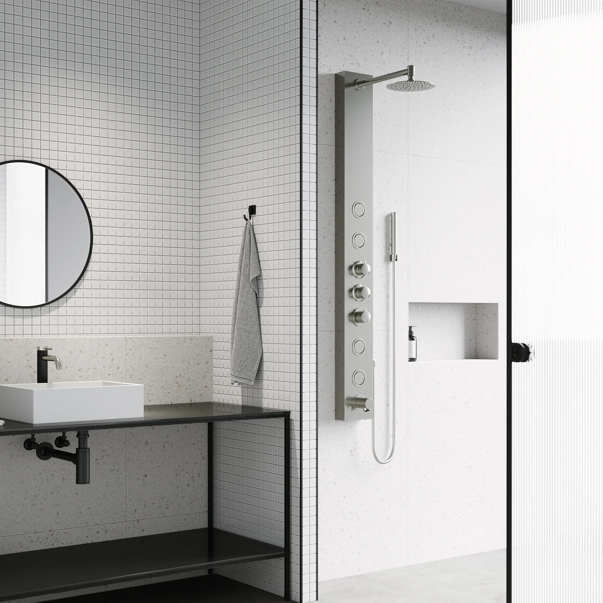Vigo Vg08022 Bowery Thermostatic Shower Panel - Stainless Steel