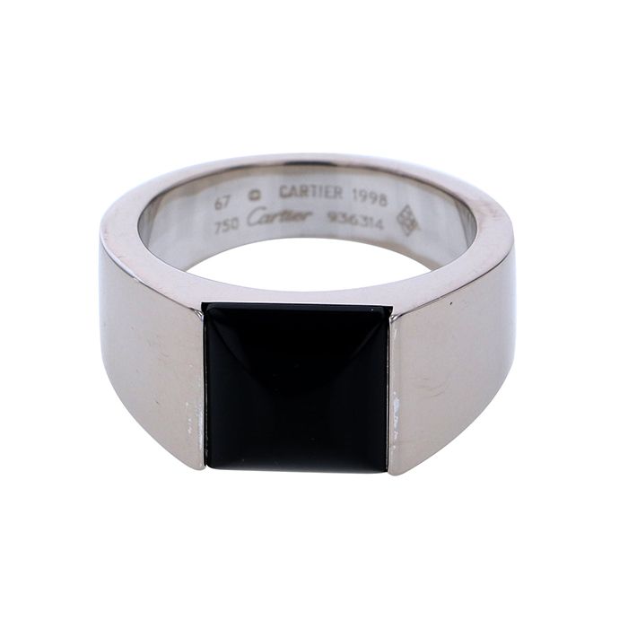 Cartier Tank Max Ring K18WG White Gold Ring Onyx