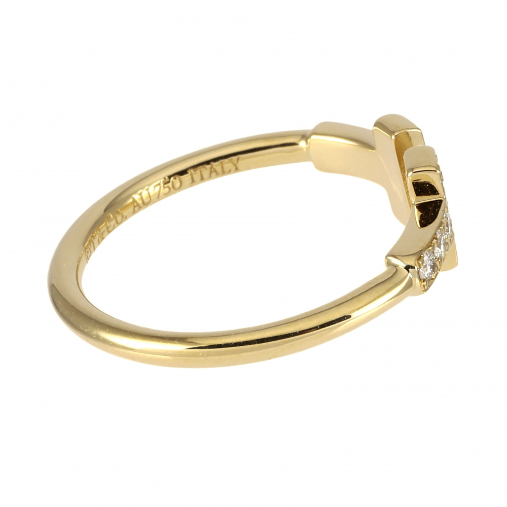 Tiffany & Co. Tiffany T Wire Ring 18K Yellow Gold Diamond 60147100