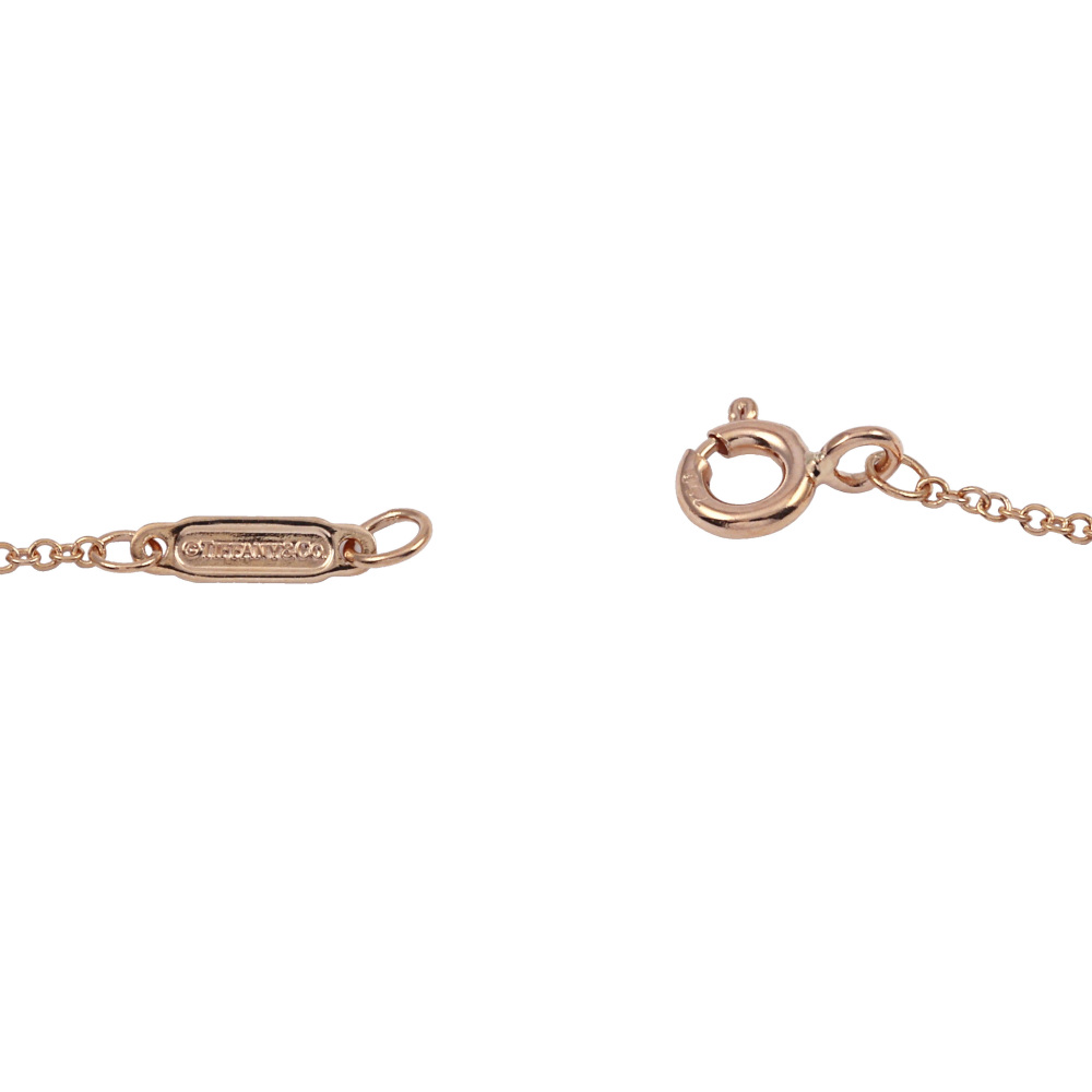 Tiffany & Co. Tiffany Bow Ribbon Diamond K18PG Pink Gold Necklace