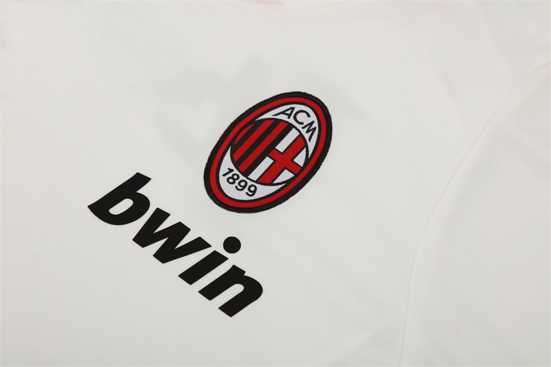 2007/08 AC Milan Retro Short Sleeves Training Jersey - White 4
