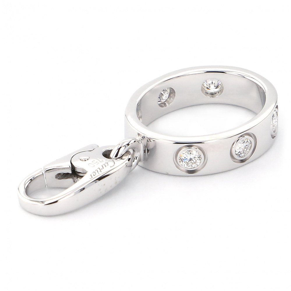 Cartier Love Charm Full Diamond 18K White Gold