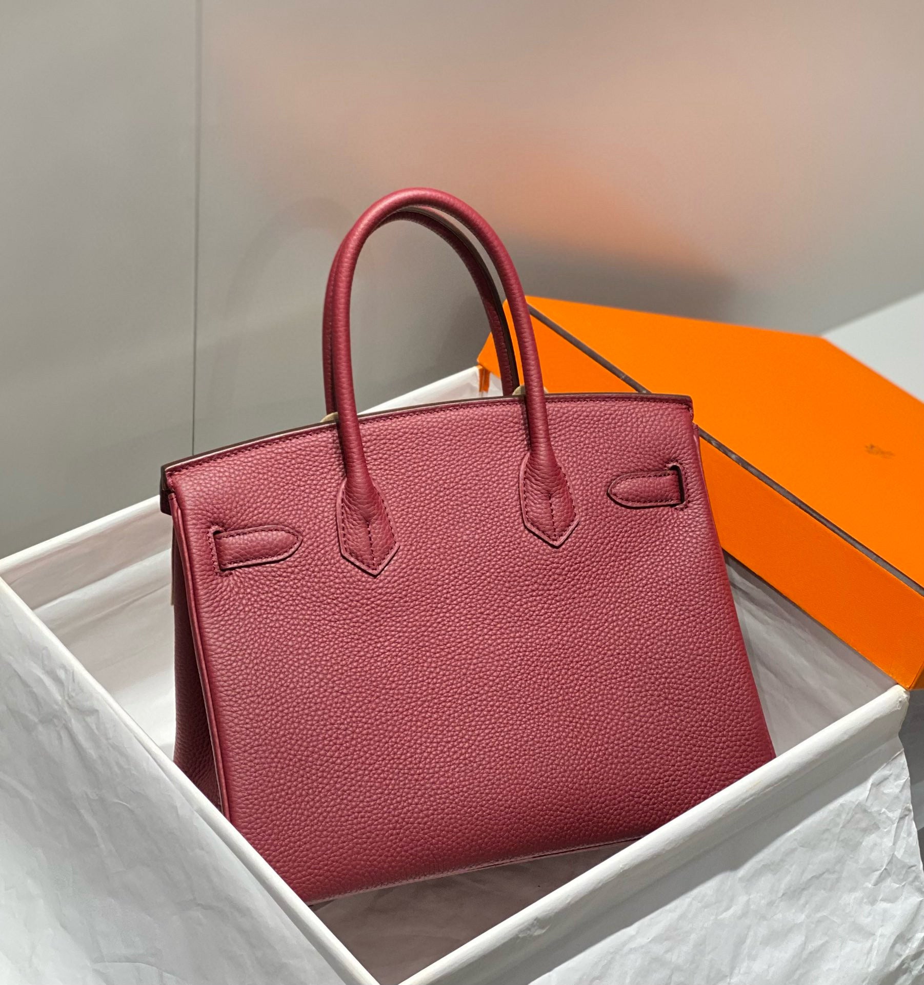 Hermes Birkin 25Cm Rouge H Togo Leather Gold Hardware