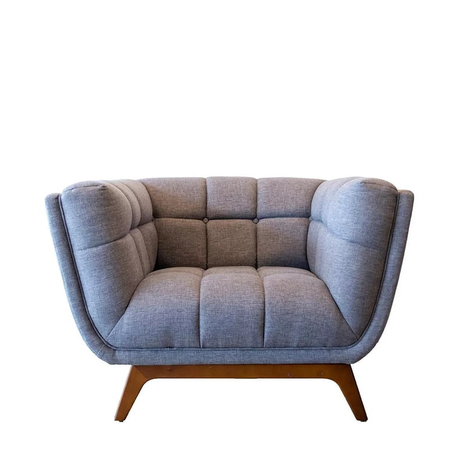 Mid-Century Modern Allen Seaside Gray Lounge Chair