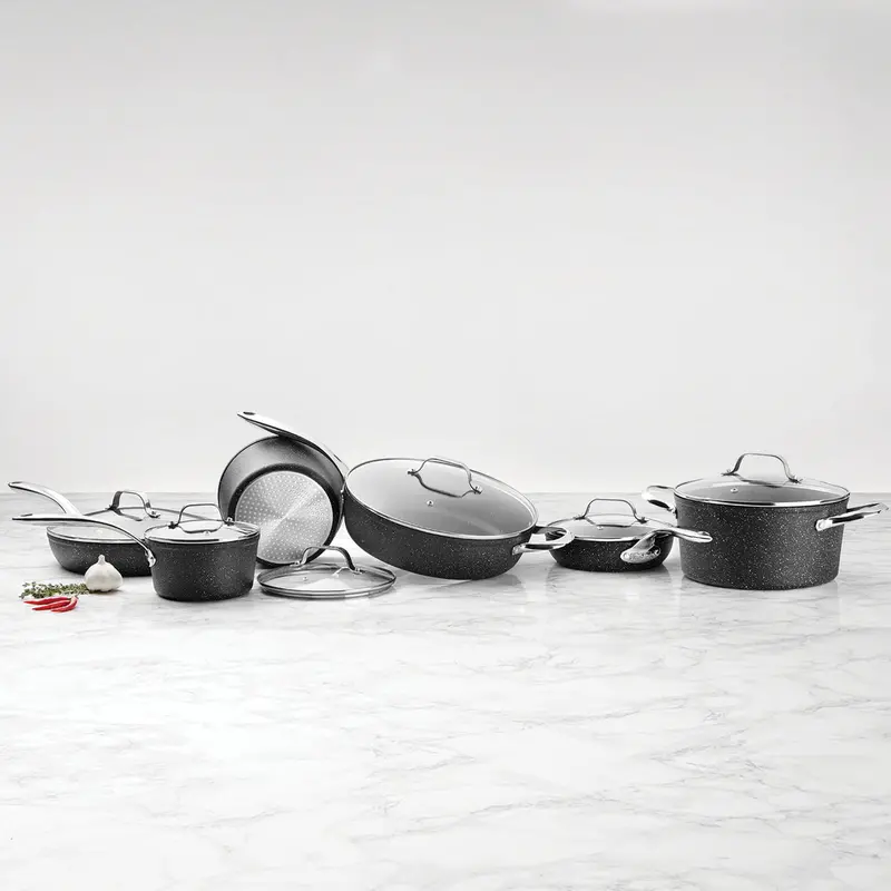 THE ROCK by Starfrit 060710-001-0000 12 Piece Cookware Set
