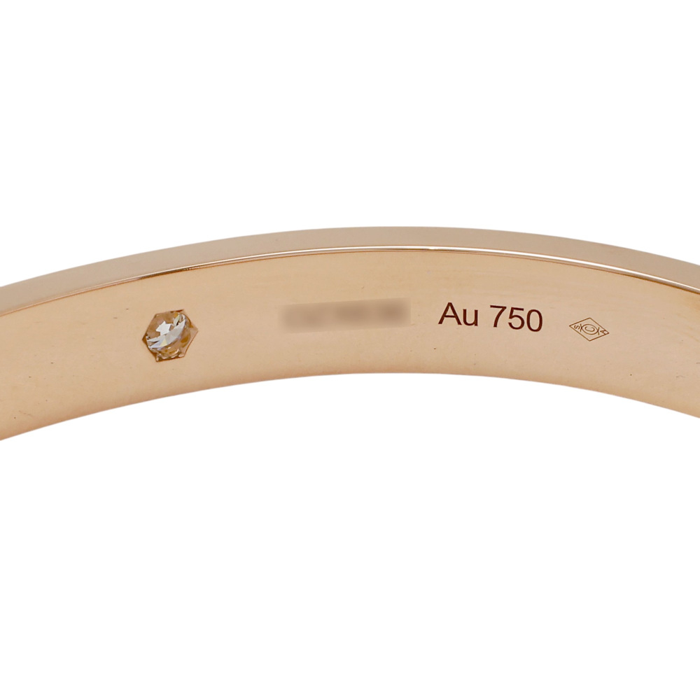 Cartier Love Classic Model Bracelet 18K Rose Gold Diamond B6082000