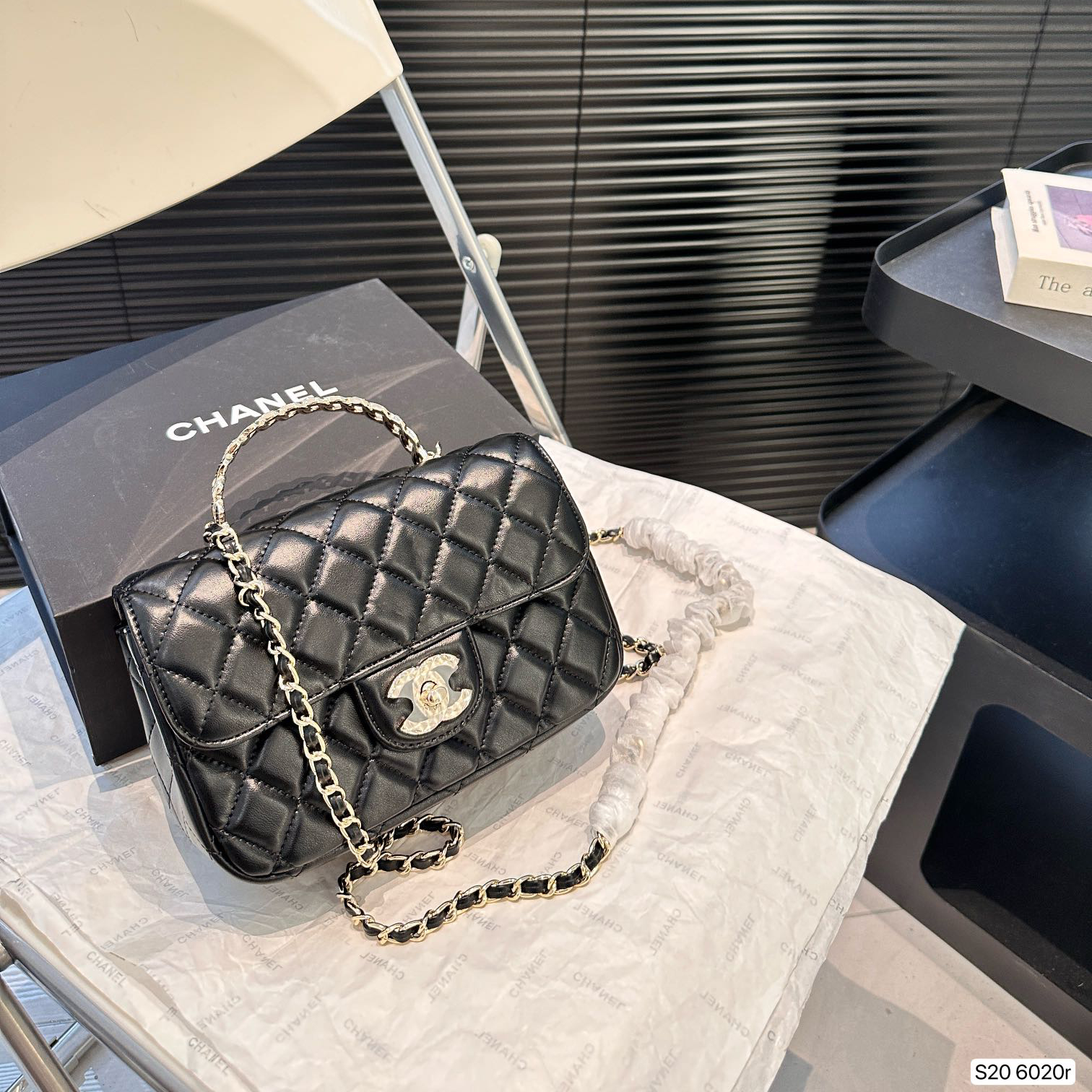 Chanel 24A handle chain bag - cnluxepick
