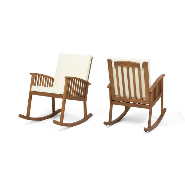 Casa Acacia Wood Rocking Chairs (Set of 2) by Christopher Knight Home