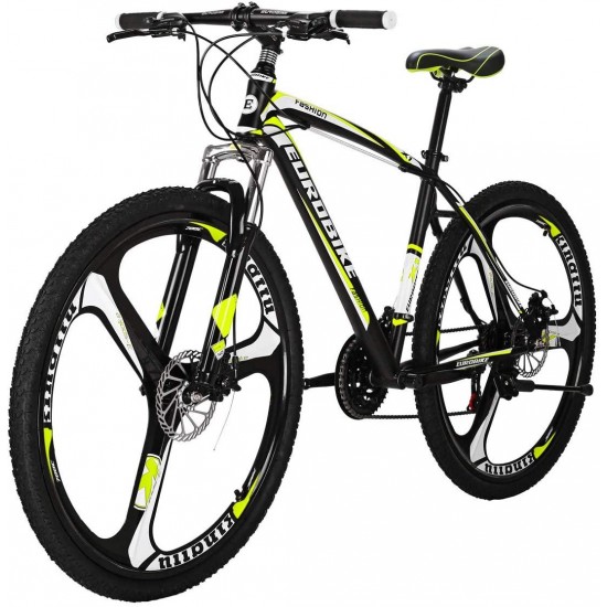 X1 Mountain Bike 17 Inch Steel Frame 21 Speed 27.5 Inch K Wheel Mountain Bicycle Blackyellow