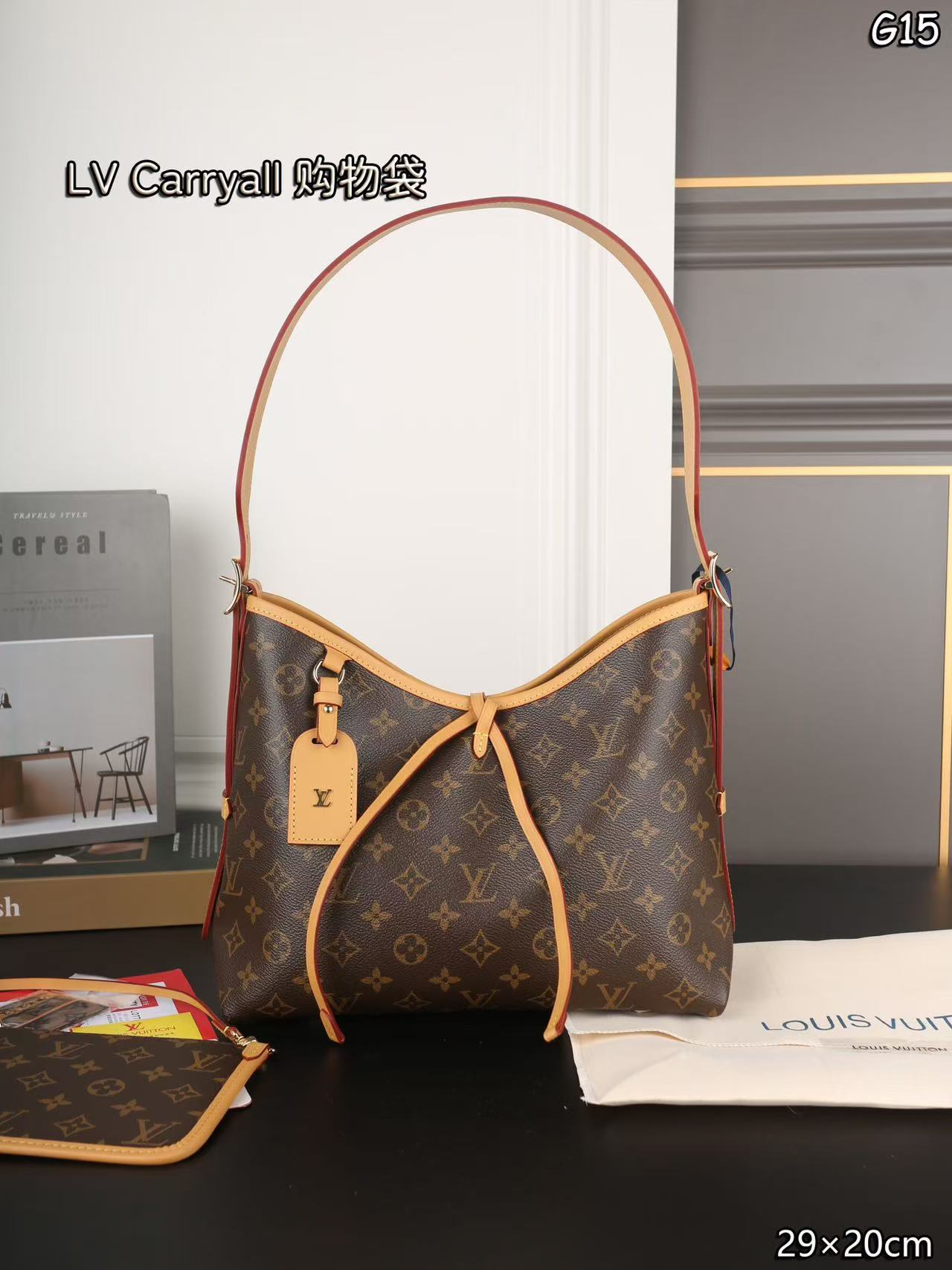 LV Carryall shopping Handbag shoulder carrier bag - cnluxepick