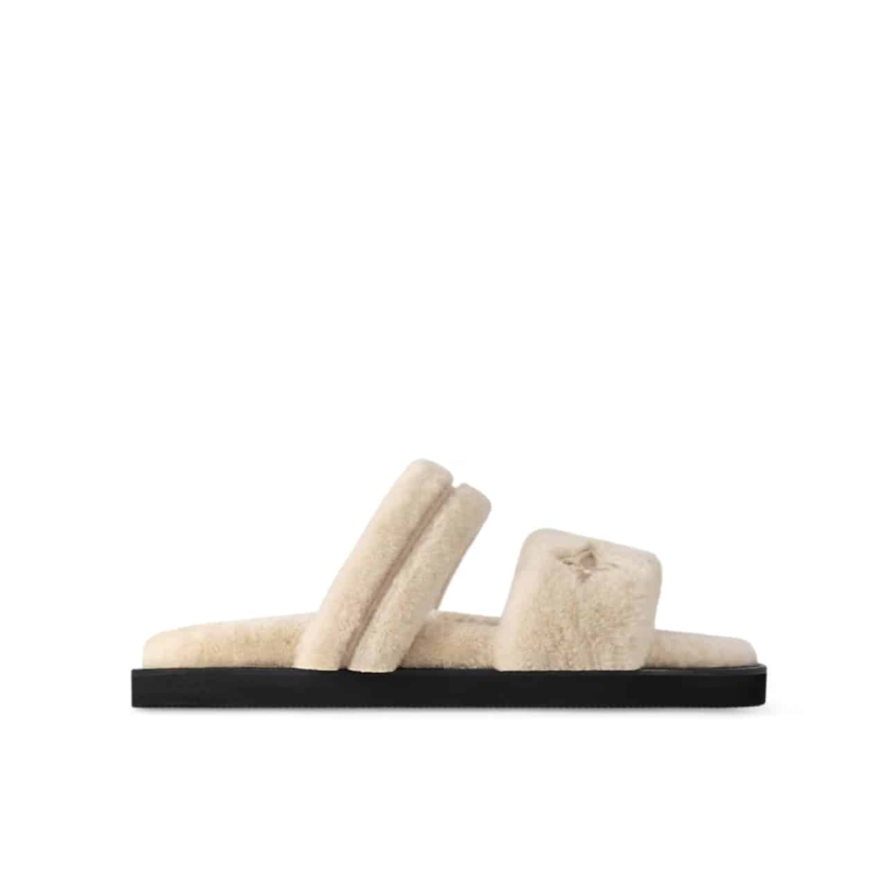 Louis Vuitton Lv Sunset Flat Comfort Mule Shearling Beige 1Adc6L
