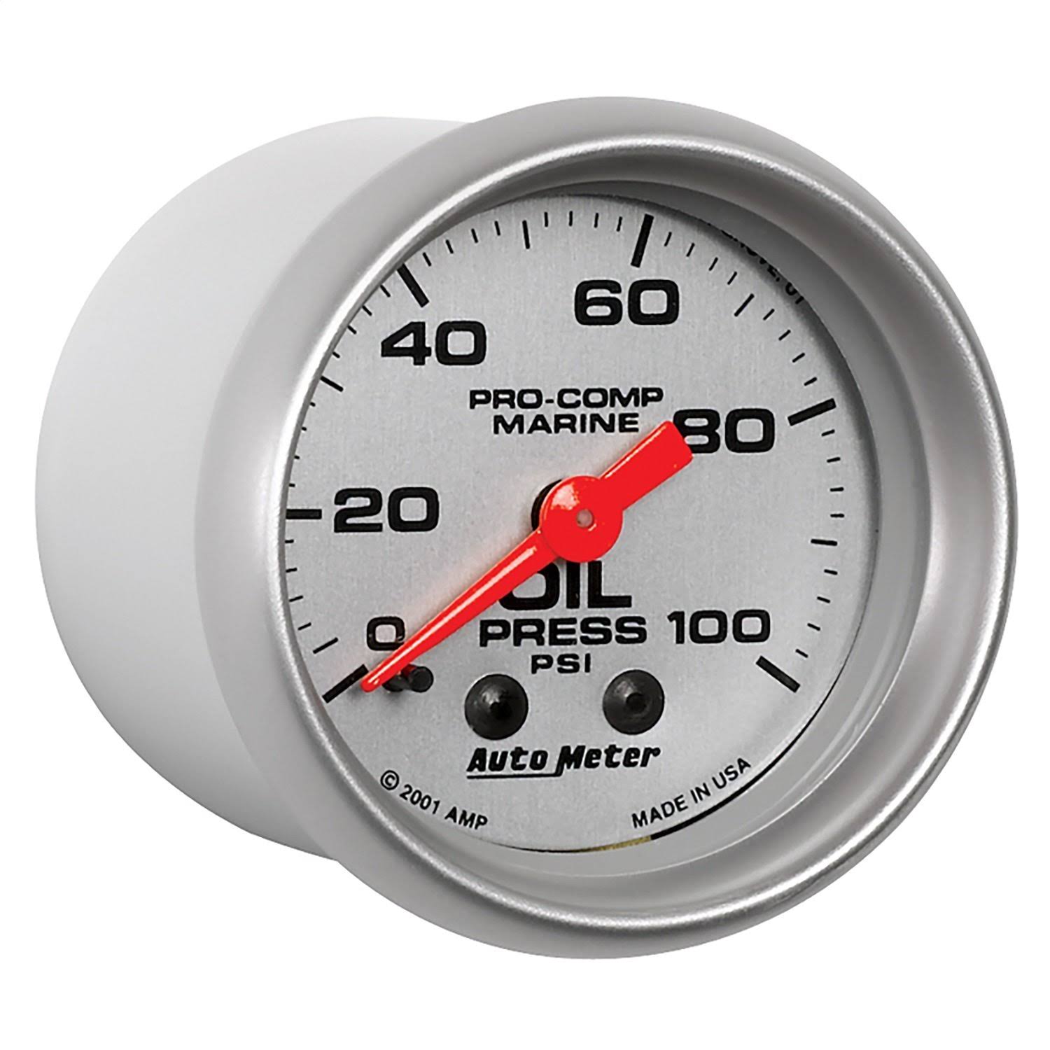 Autometer 200790-33 Marine Mechanical Oil Pressure Gauge